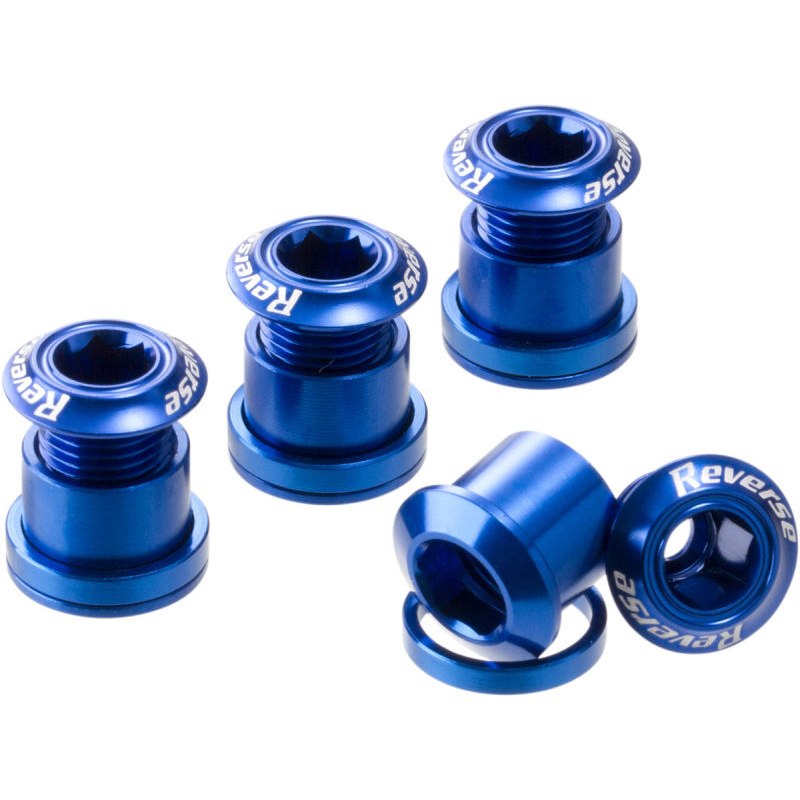 Produktbild von Reverse Components Kettenblattschrauben Aluminium 7mm - dunkelblau