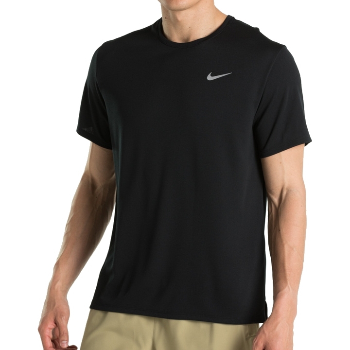 Picture of Nike Dri-FIT UV Miler Short-Sleeve Running Top Men - black/reflective silver DV9315-010