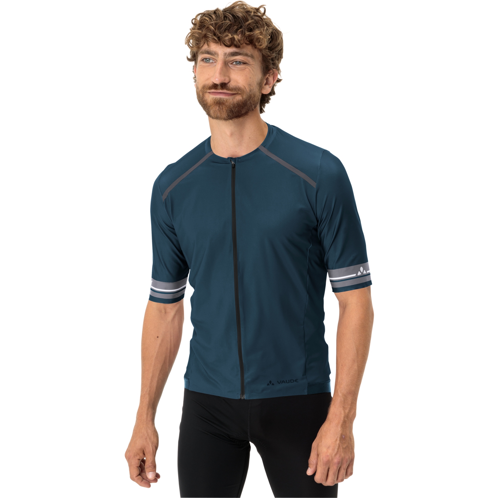 Photo produit de Vaude Maillot Manches Courtes Homme - Furka Full Zip II - dark sea