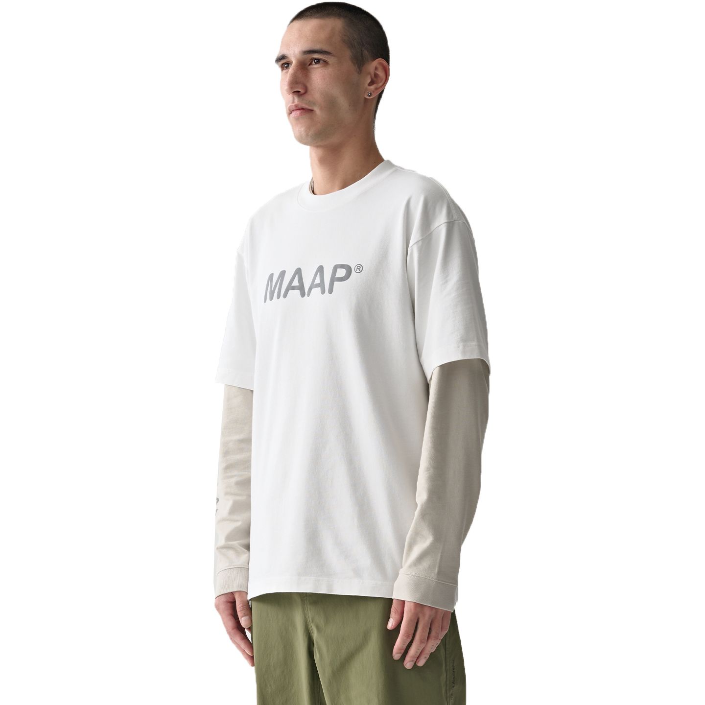 Picture of MAAP Essentials Text Tee Men - white