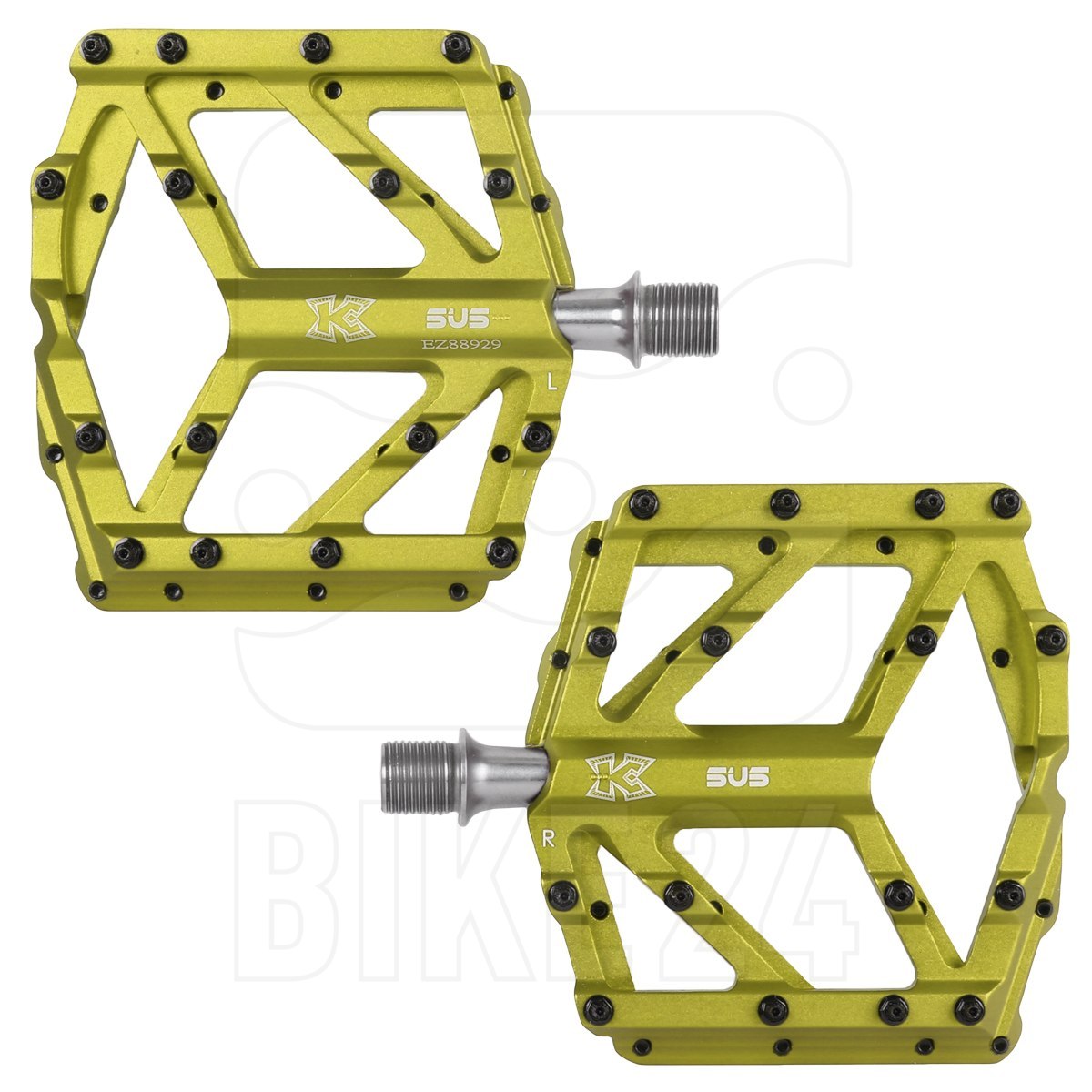 Picture of KCNC SYNC Platform Pedals - yellow-green