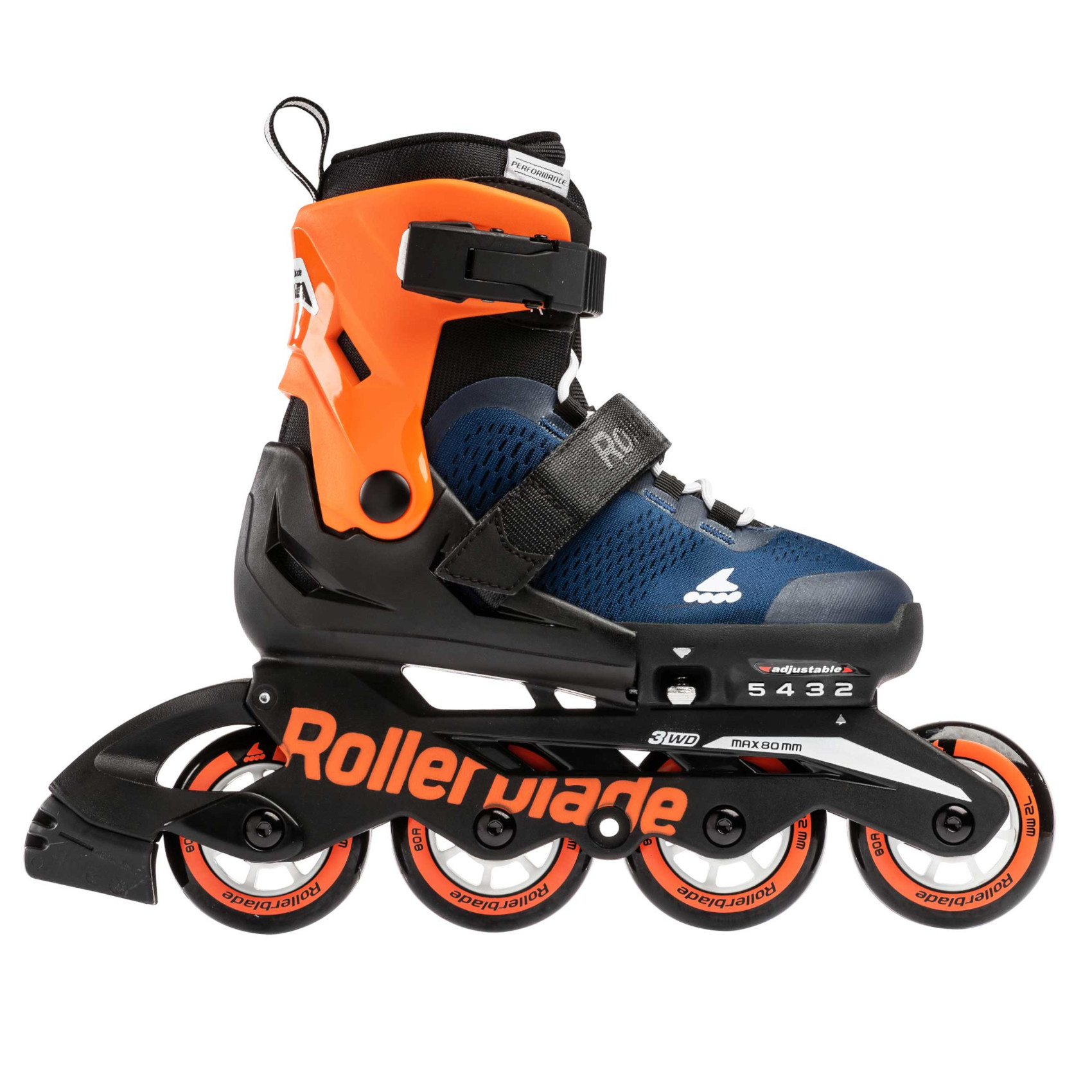 Produktbild von Rollerblade Microblade - Kinder Inlineskates - midnight blue/warm orange