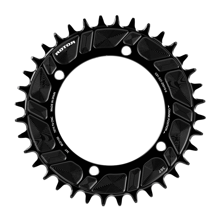 Productfoto van Rotor MTB Kettingblad - BCD 100x4 | Rond - zwart