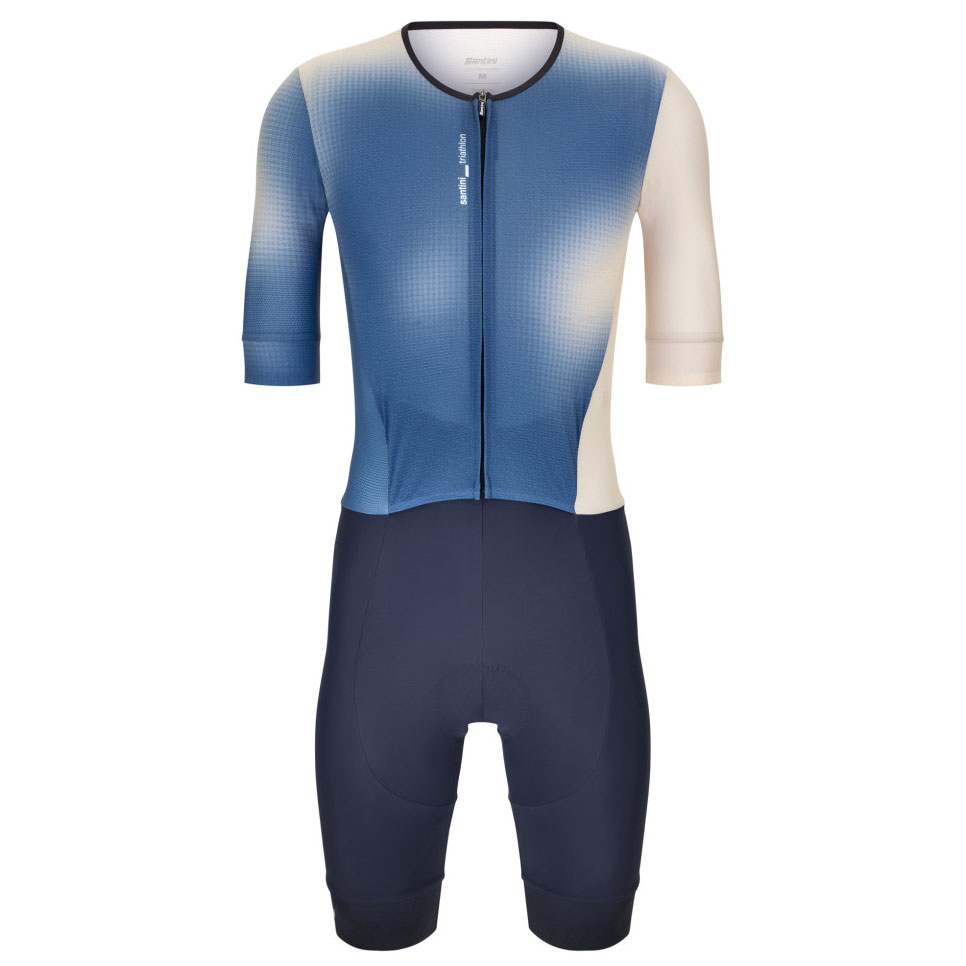 Santini Mono Ciclismo Hombre Leaf Trisuit 5T774IMGLEAFSPOT bluette