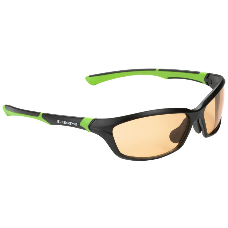 Picture of Swiss Eye Drift Glasses 12072 - Black Matt / Green - Photochromic Orange-Smoke