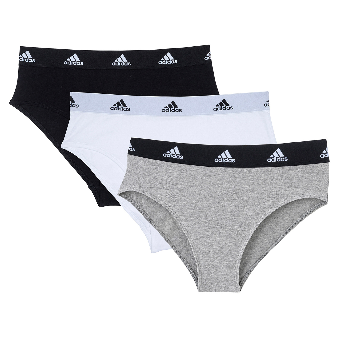 Produktbild von adidas Sports Underwear Cotton Logo Bikini Unterhose Damen - 3er Pack - 926-assorted
