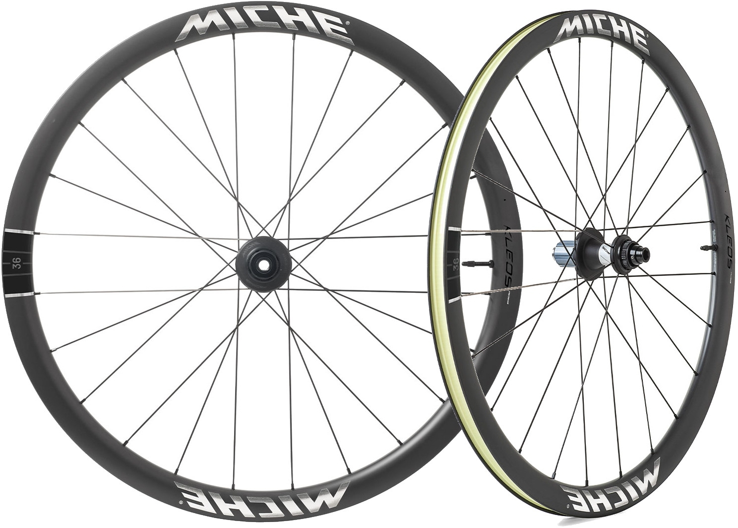 Bild von Miche Kleos RD 36 Laufradsatz - 28" | Carbon | Tubeless | Centerlock - 12x100mm | 12x142mm - Team Edition - Shimano HG L