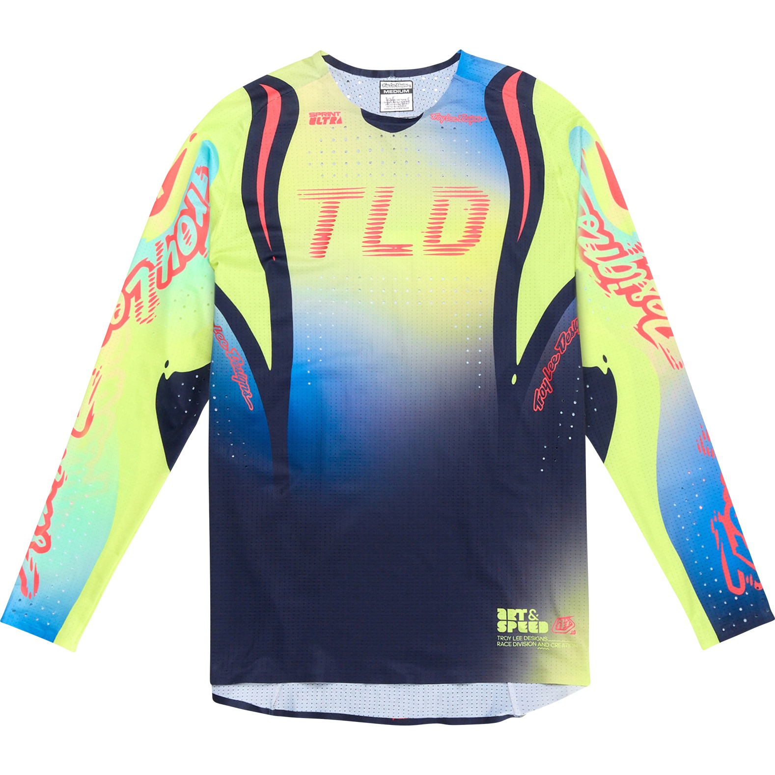 Produktbild von Troy Lee Designs Sprint Ultra Langarmtrikot Herren - Drip Glo Yellow