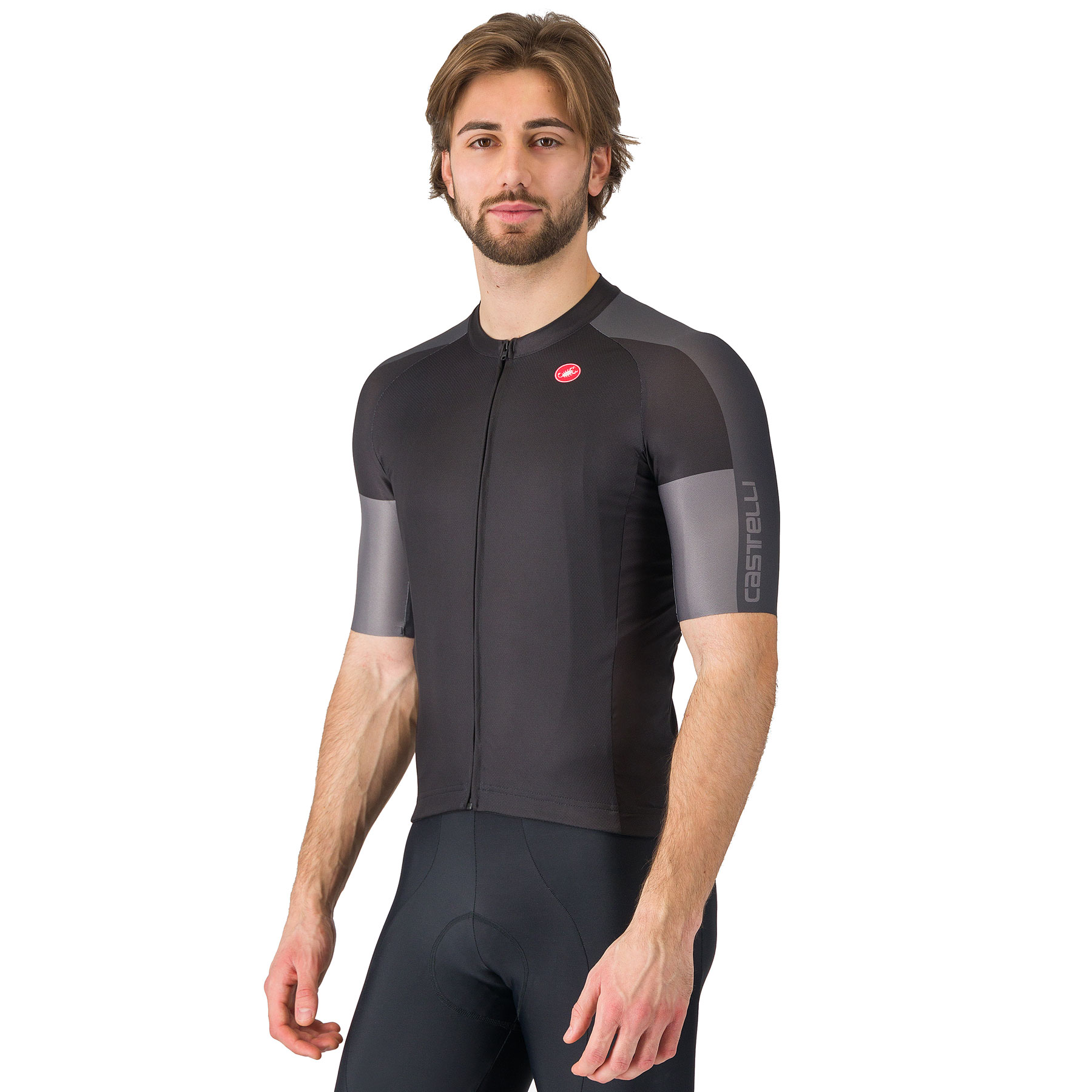 Photo produit de Castelli Maillot Manches Courtes Homme - Entrata 6 - light black/dark grey-smoky grey 085