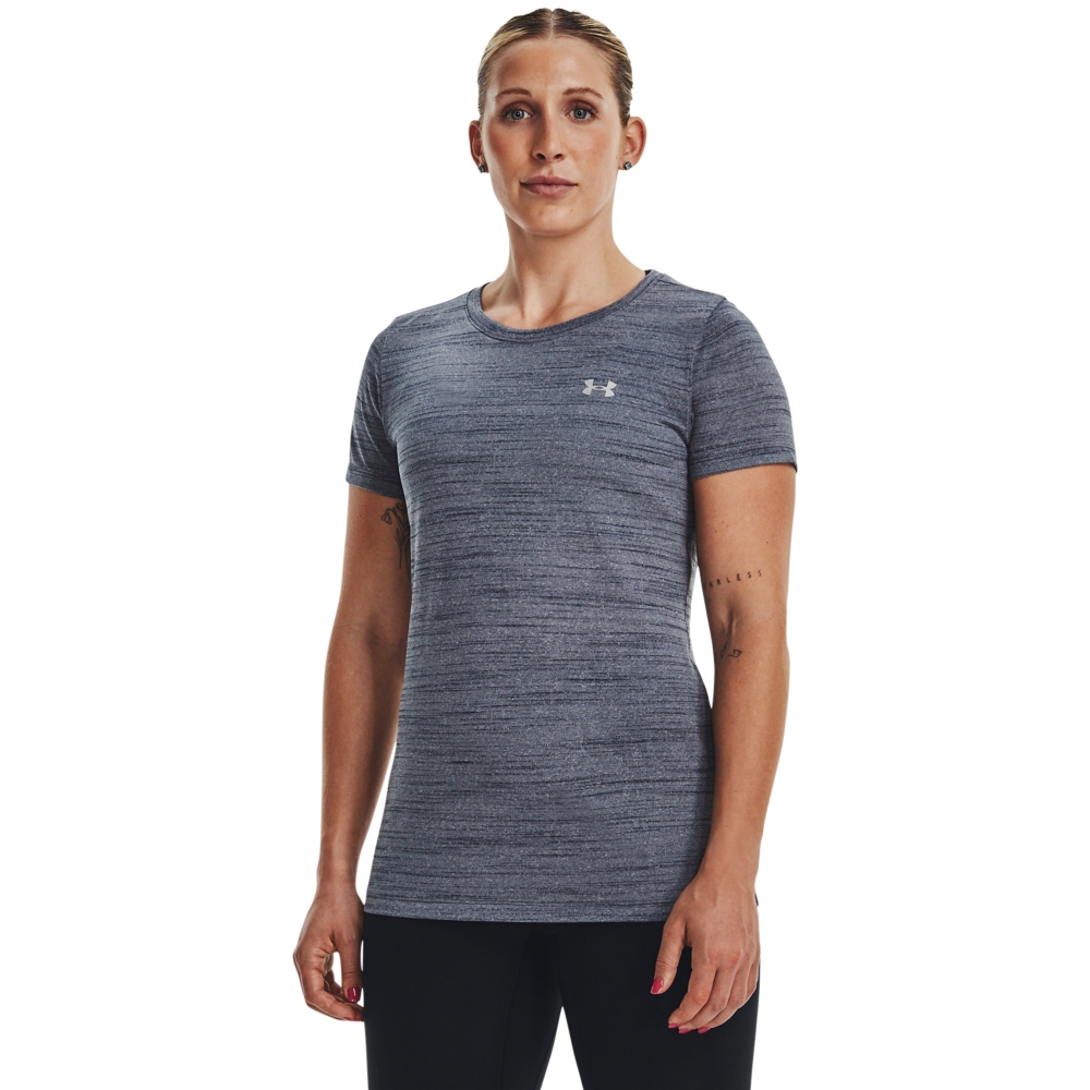 Picture of Under Armour Women&#039;s UA Tech™ Tiger Short Sleeve - Downpour Gray/Metallic Silver