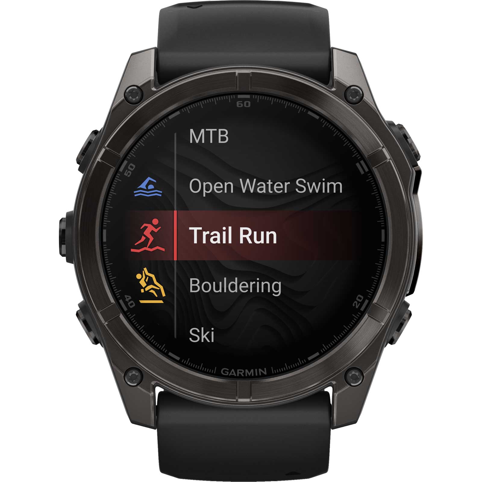 Garmin fenix 8 AMOLED Sapphire GPS Smartwatch - 51mm - Schwarz/Carbongrau  DLC Titan