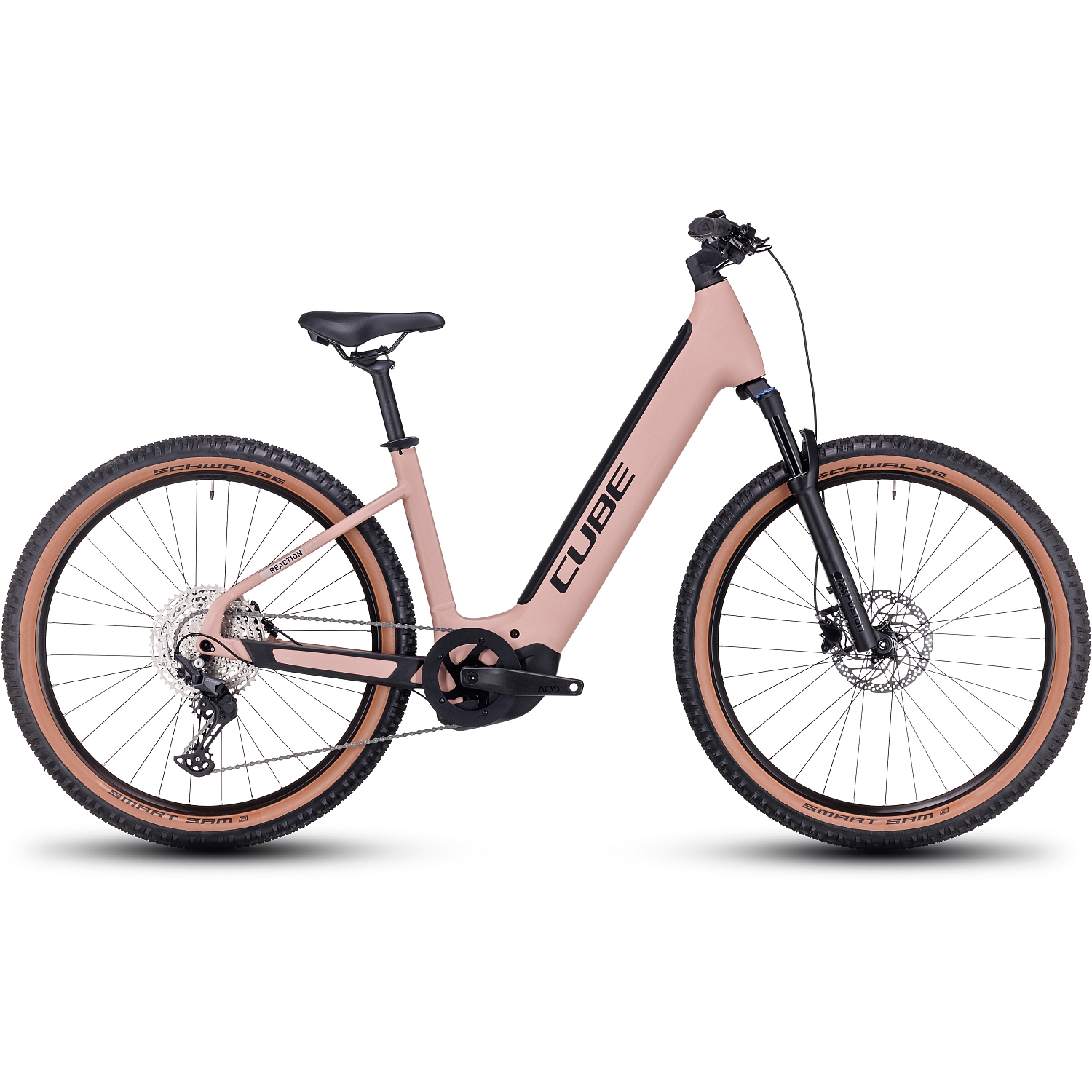 Picture of CUBE REACTION HYBRID Pro 750 - 27.5&quot; Easy Entry Electric Mountain Bike - 2023 - blushrose / silver
