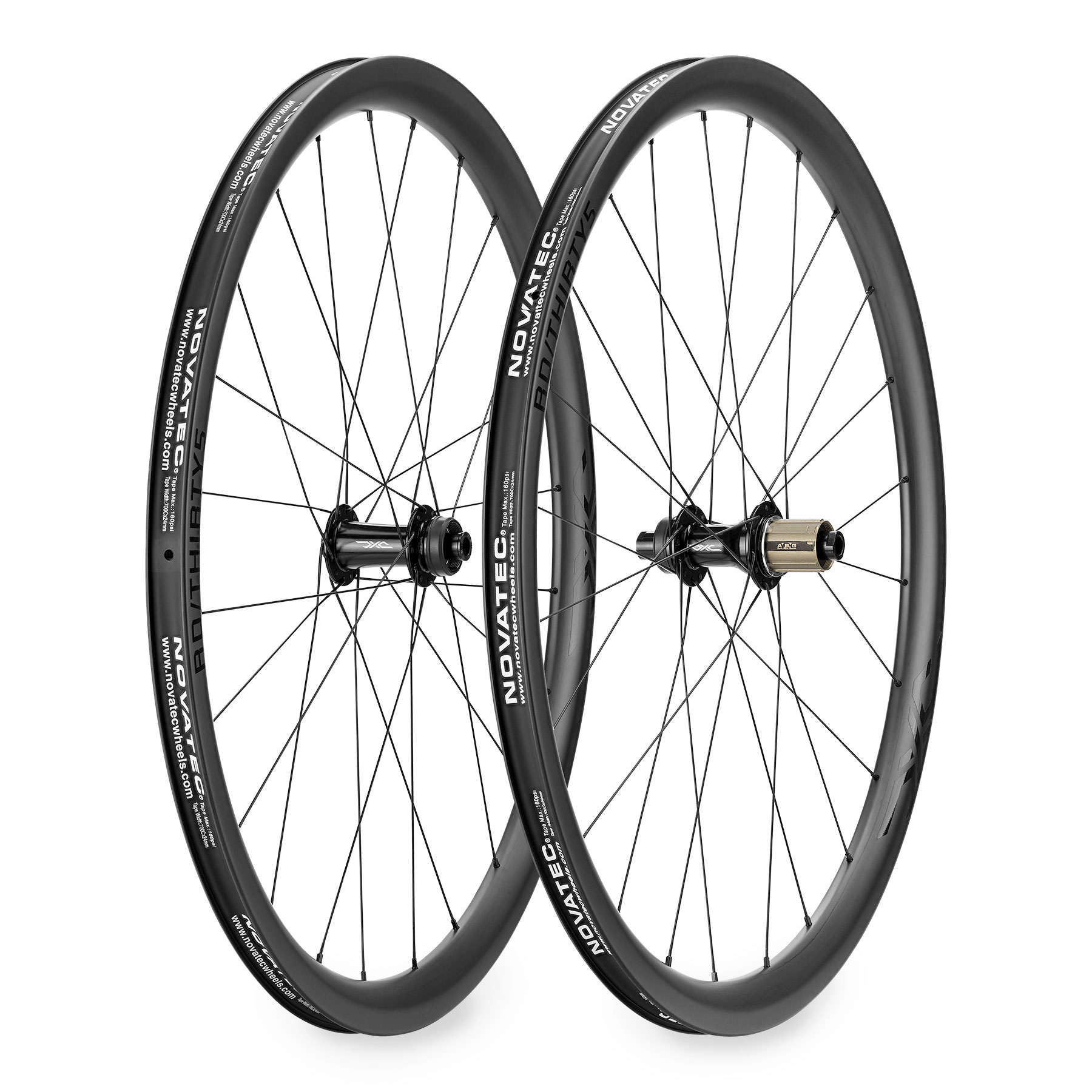 Picture of DXC RD/THIRTY5 by Novatec® Wheelset - 28&quot; | Carbon | Clincher | Centerlock | Special Edition - 12x100mm | 12x142mm - HG-EV | black