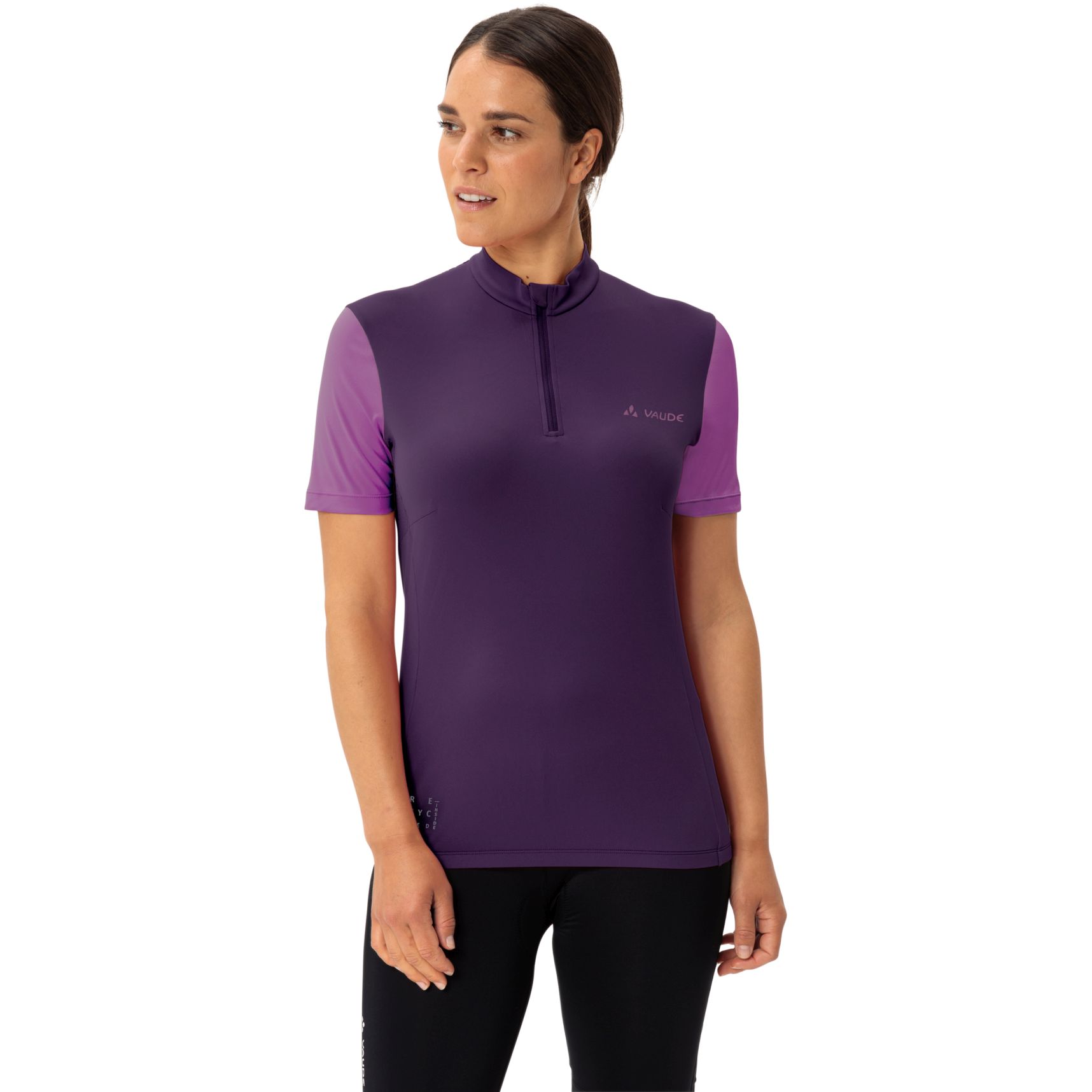 Bild von Vaude Matera Half Zip Kurzarmtrikot Damen - eggplant