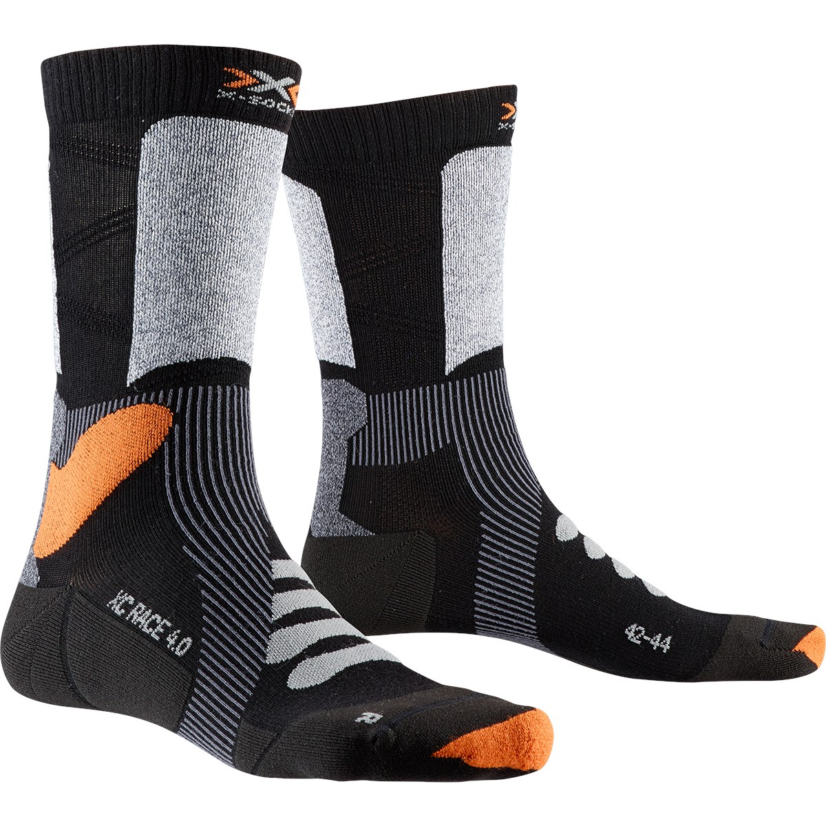Produktbild von X-Socks X-Country Race 4.0 Socken - black/stone grey melange