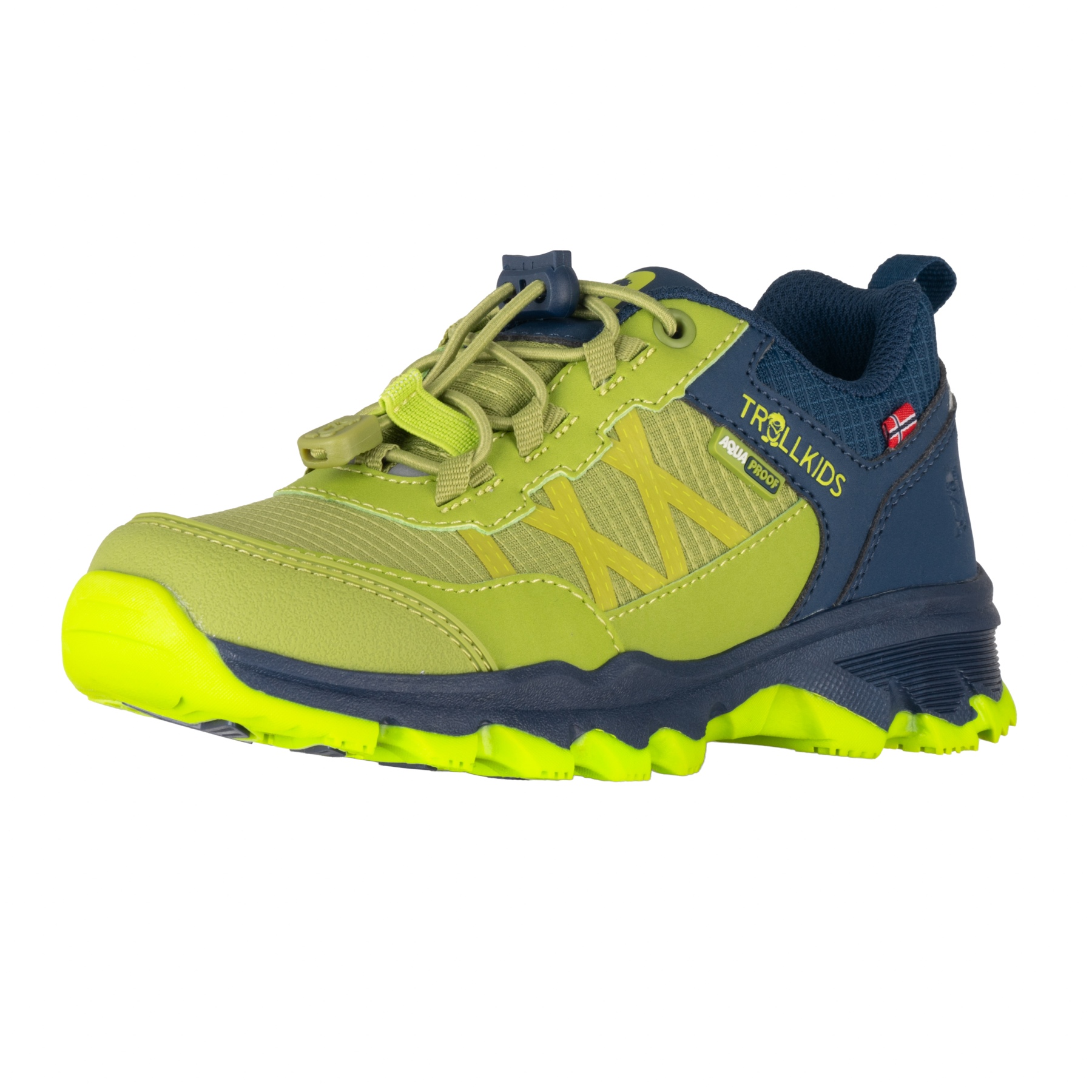 Produktbild von Trollkids Trolltunga Low XT Wanderschuhe Kinder - Kiwi/Mystic Blue/Green Lizard