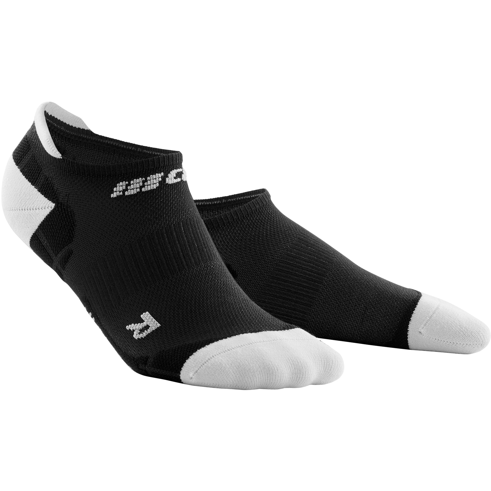 Image of CEP Ultralight No Show Compression Socks Women - black/light grey