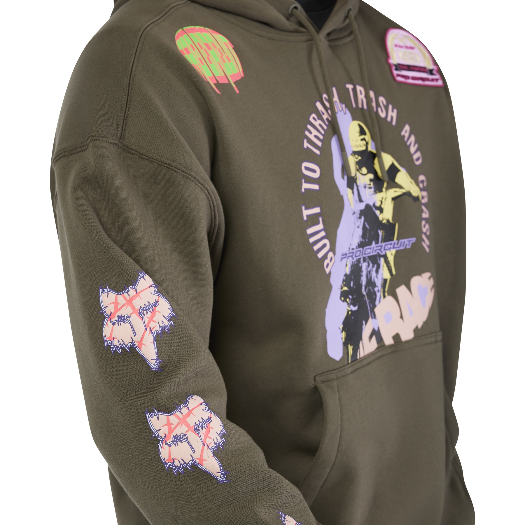 FOX Pro Circuit Oversized Fleece Hoodie Men - military | BIKE24