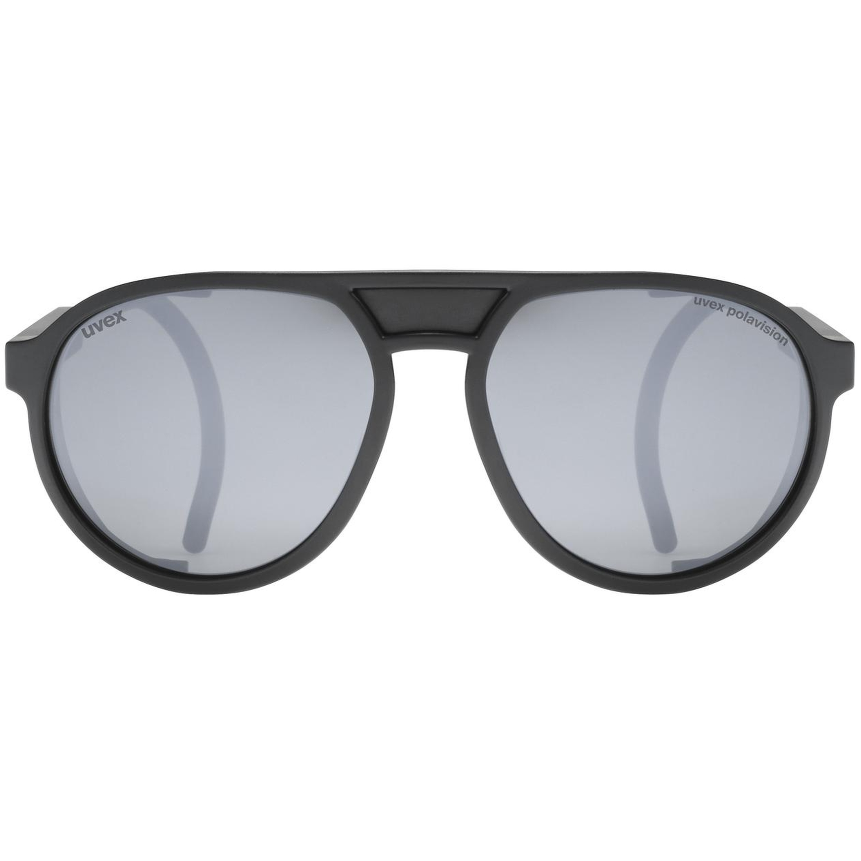 Uvex mtn classic P Glasses - black matt/polavision mirror silver