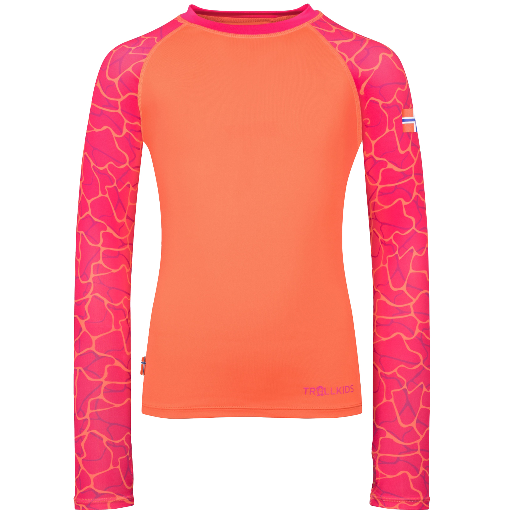 Produktbild von Trollkids Haukland Langarm-Schwimmshirt Mädchen - Watermelon/Bright Pink