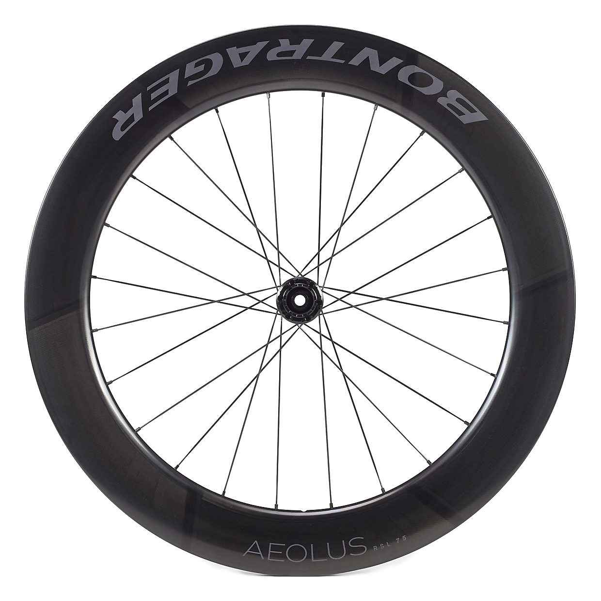 Photo produit de Bontrager Aeolus RSL 75 TLR Disc Carbon Rear Wheel - Clincher / Tubeless - Centerlock - 12x142mm - Shimano HG