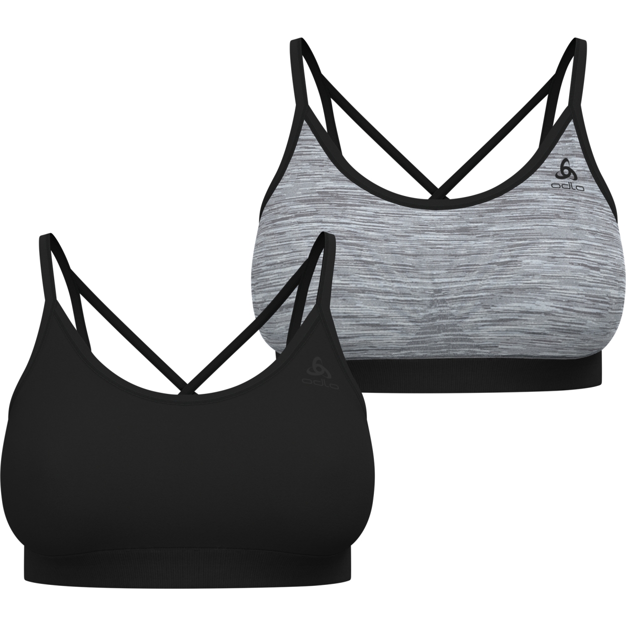 Immagine prodotto da Odlo Reggiseno Sportivo Reversibile Donna - Seamless Soft-Support - nero - grey melange