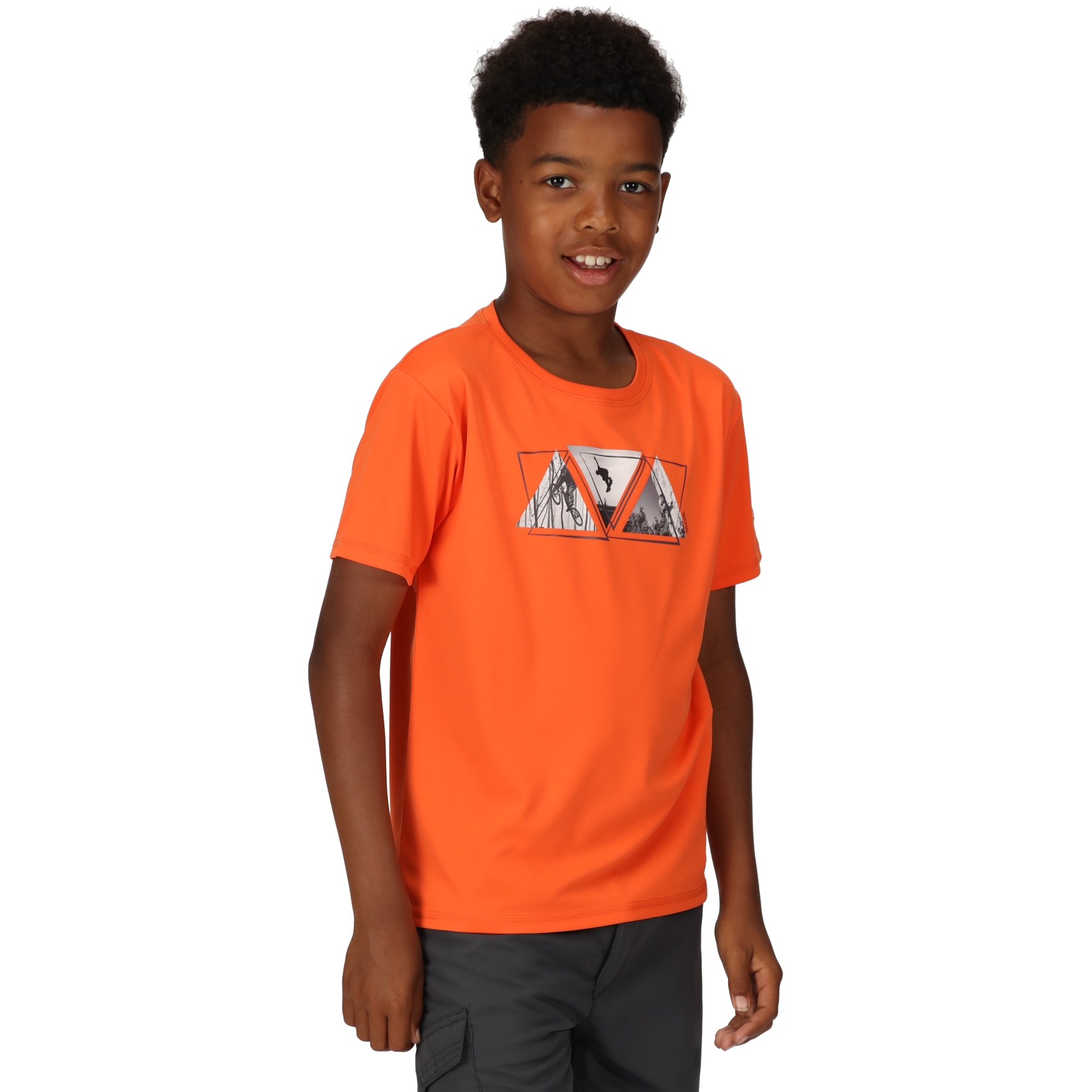 Picture of Regatta Alvarado VII T-Shirt Kids - Blaze Orange 4JC