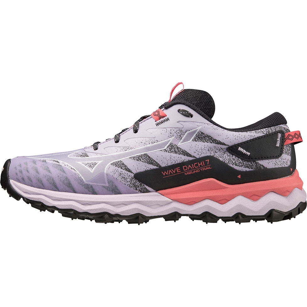 Picture of Mizuno Wave Daichi 7 Trail Running Shoes Women - Pastel Lilac / Wisteria / Sun Kissed Coral