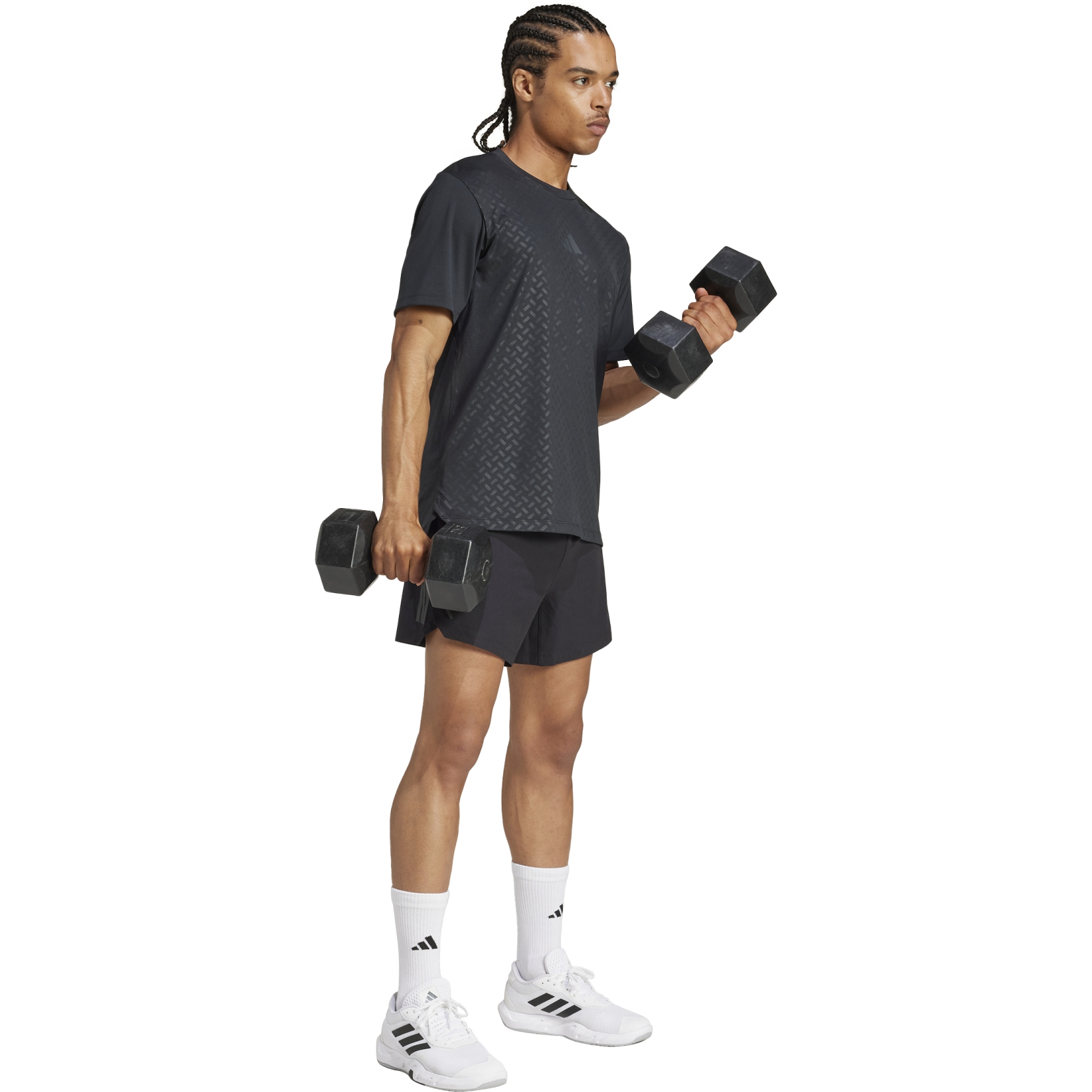 adidas Power 3-Stripes Training Tee Men - black JI8215 | BIKE24