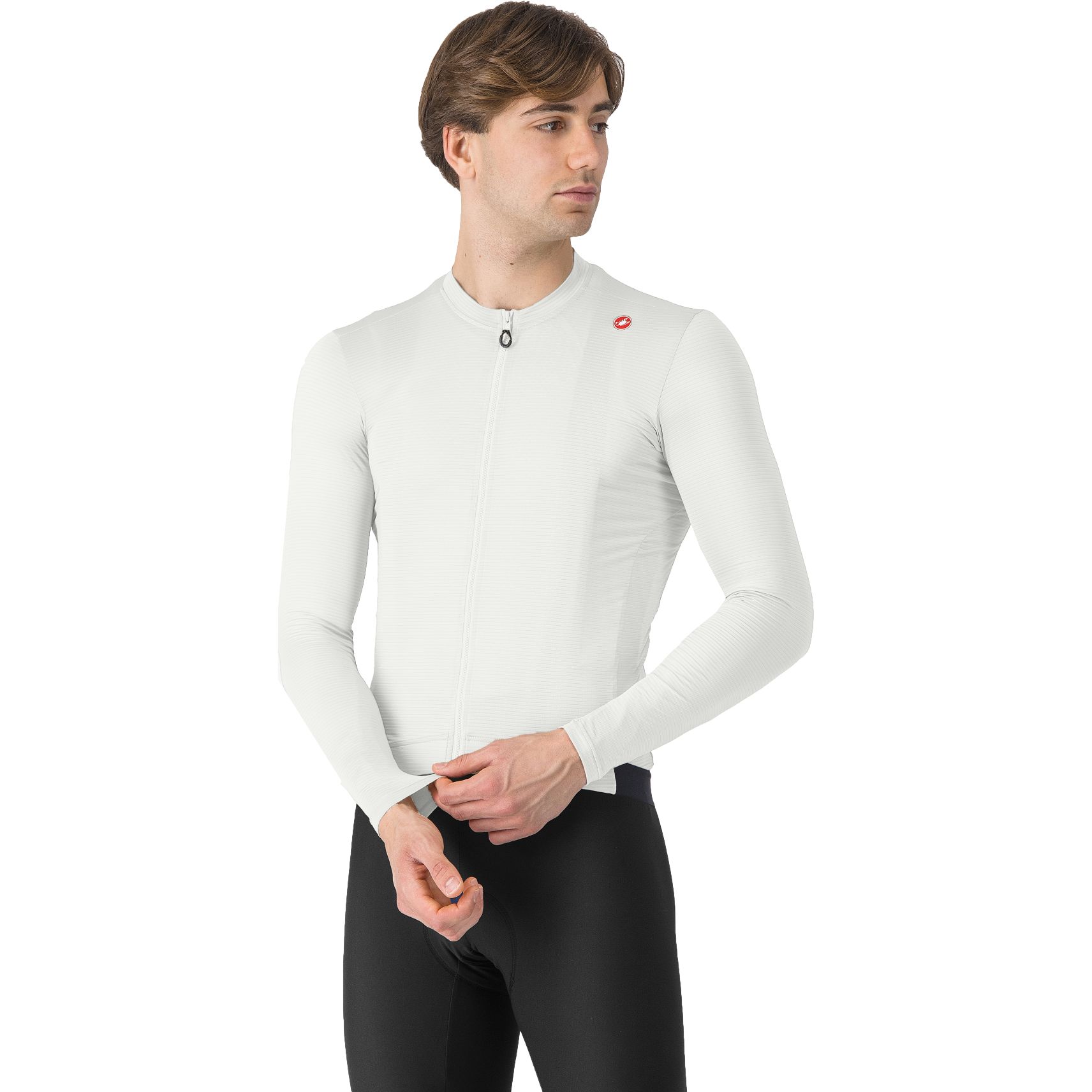 Productfoto van Castelli Espresso Fietsshirt met Lange Mouwen Heren - ivory/dark grey 065
