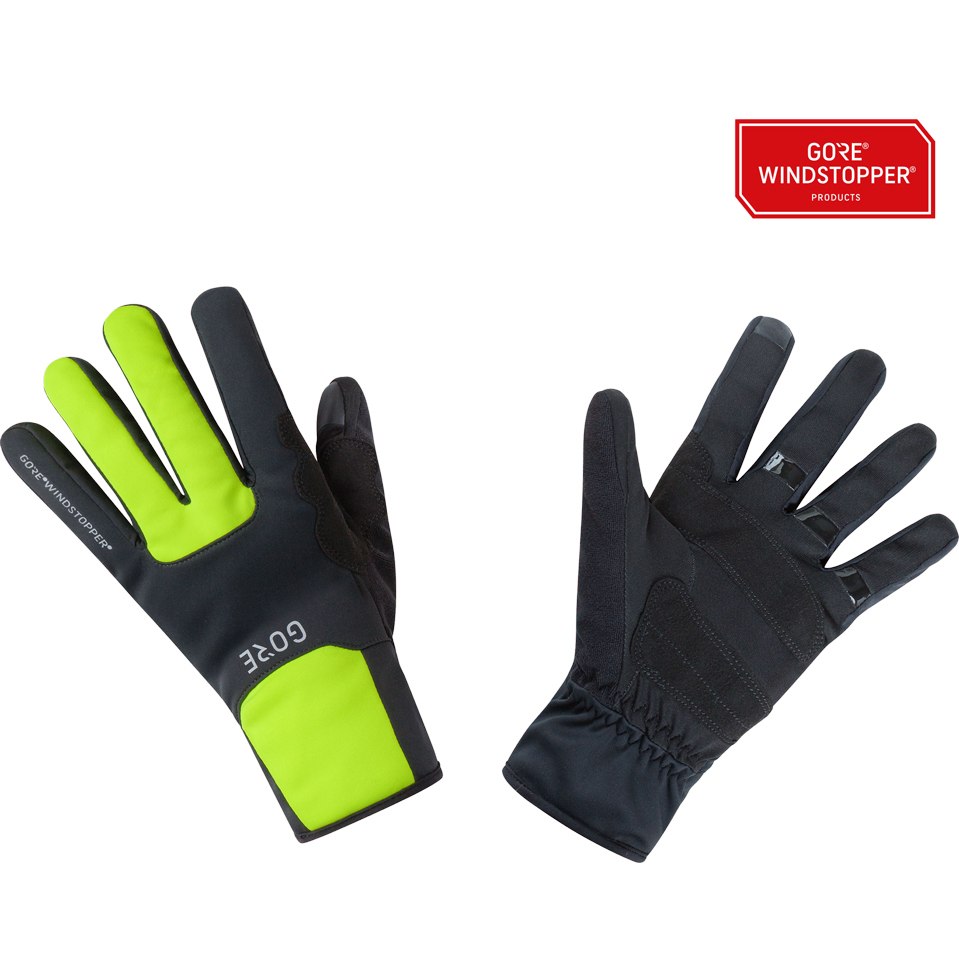 Productfoto van GOREWEAR M GORE® WINDSTOPPER® Thermo Gloves - black/neon yellow 9908