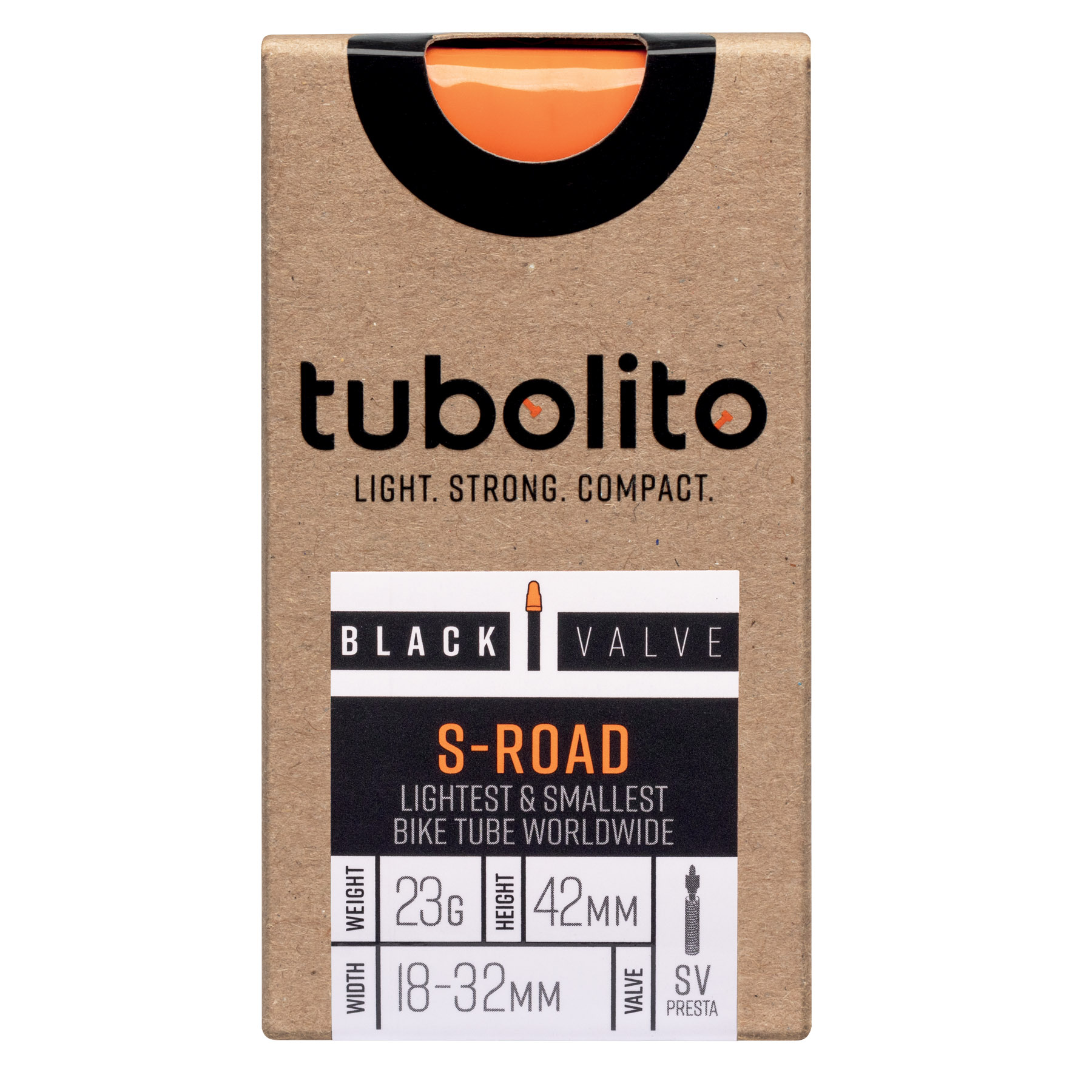 Productfoto van Tubolito S-Tubo Road 700C Slang - zwart - Presta Ventiel