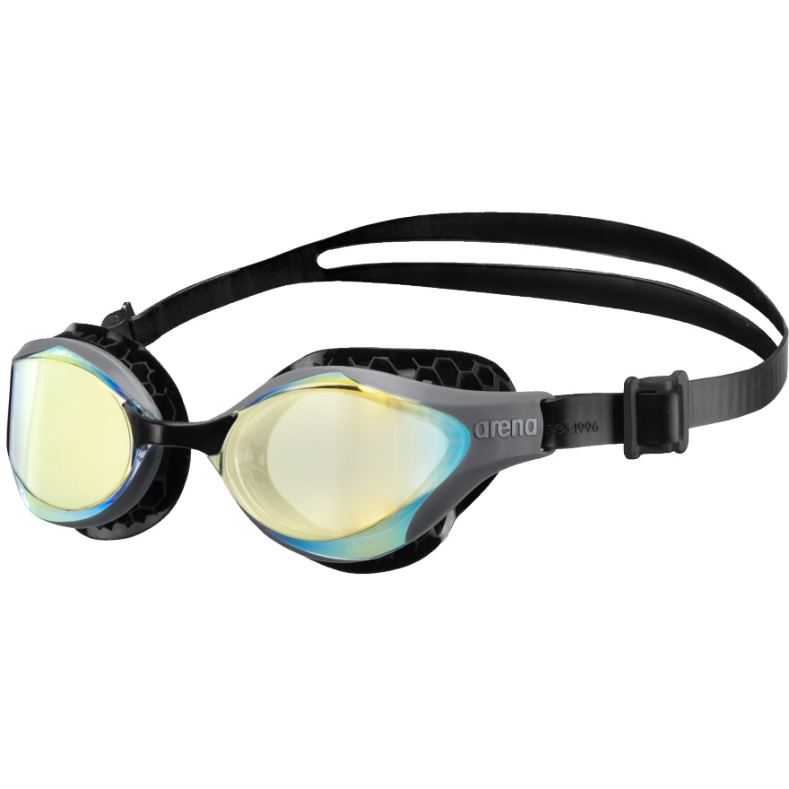 Picture of arena Air-Bold Swipe Mirror Swimming Goggles - Aqua/Dark Grey