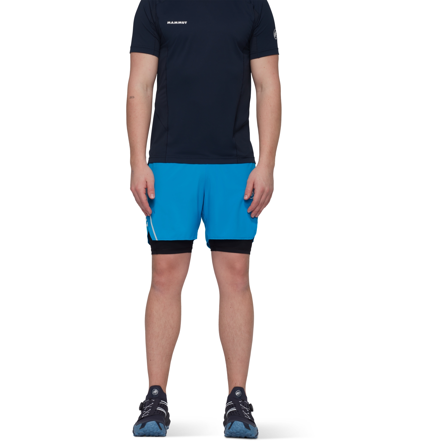 Mammut Aenergy Trail Running 2 in 1 Shorts Men - glacier blue-black