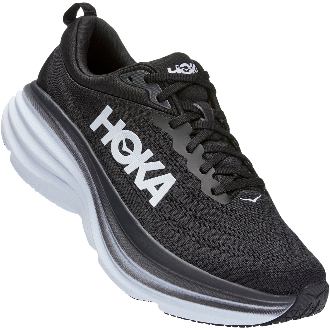 Image of Hoka Bondi 8 Running Shoes Men - black / white