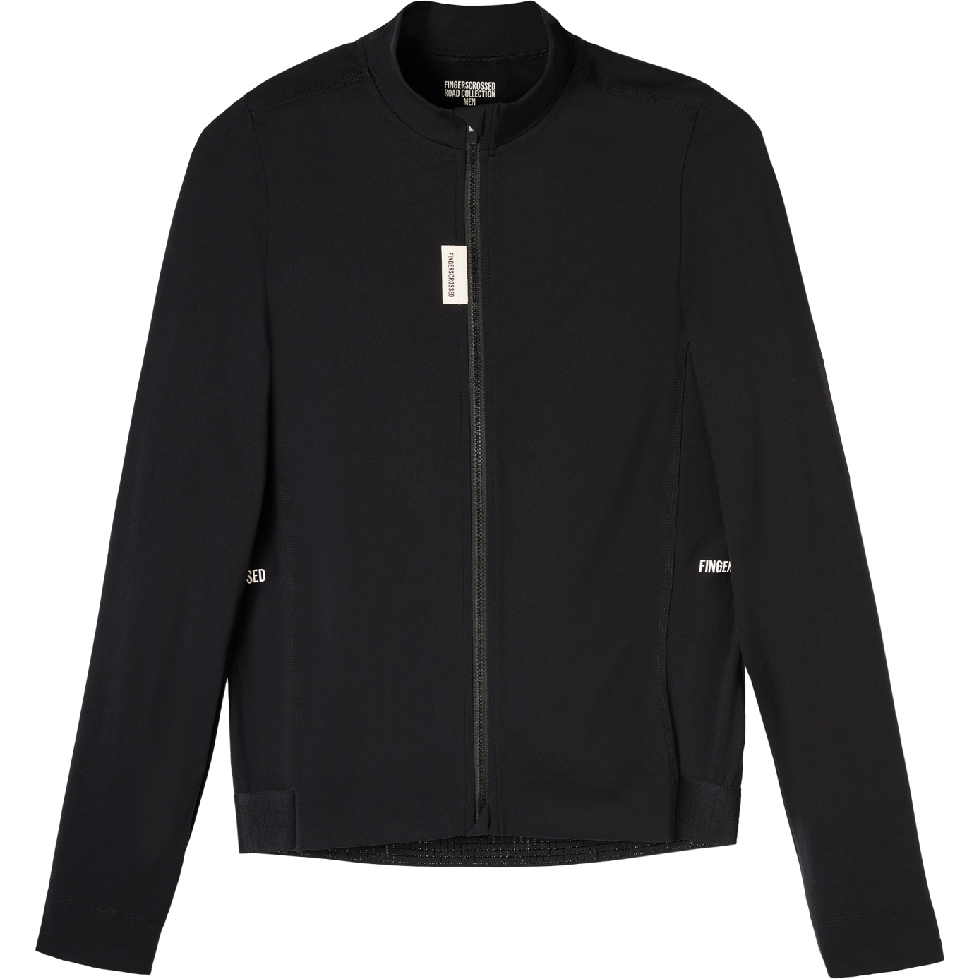 Мужская майка с длинным рукавом и перекрестными пальцами - Черный