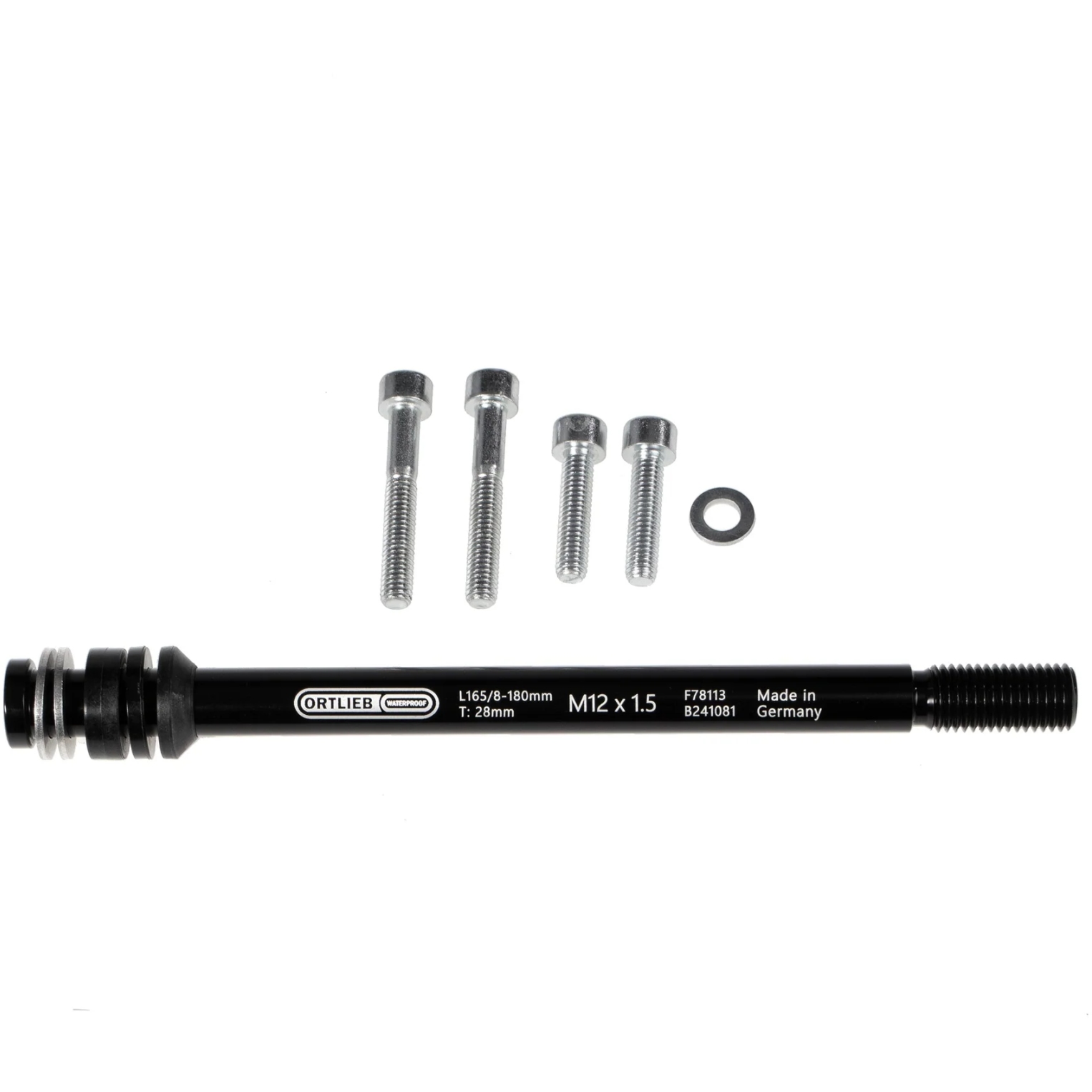 Productfoto van ORTLIEB Thru Axle M6-Connector Steekas Aansluiting - M12x1.5 - 165/8-180mm