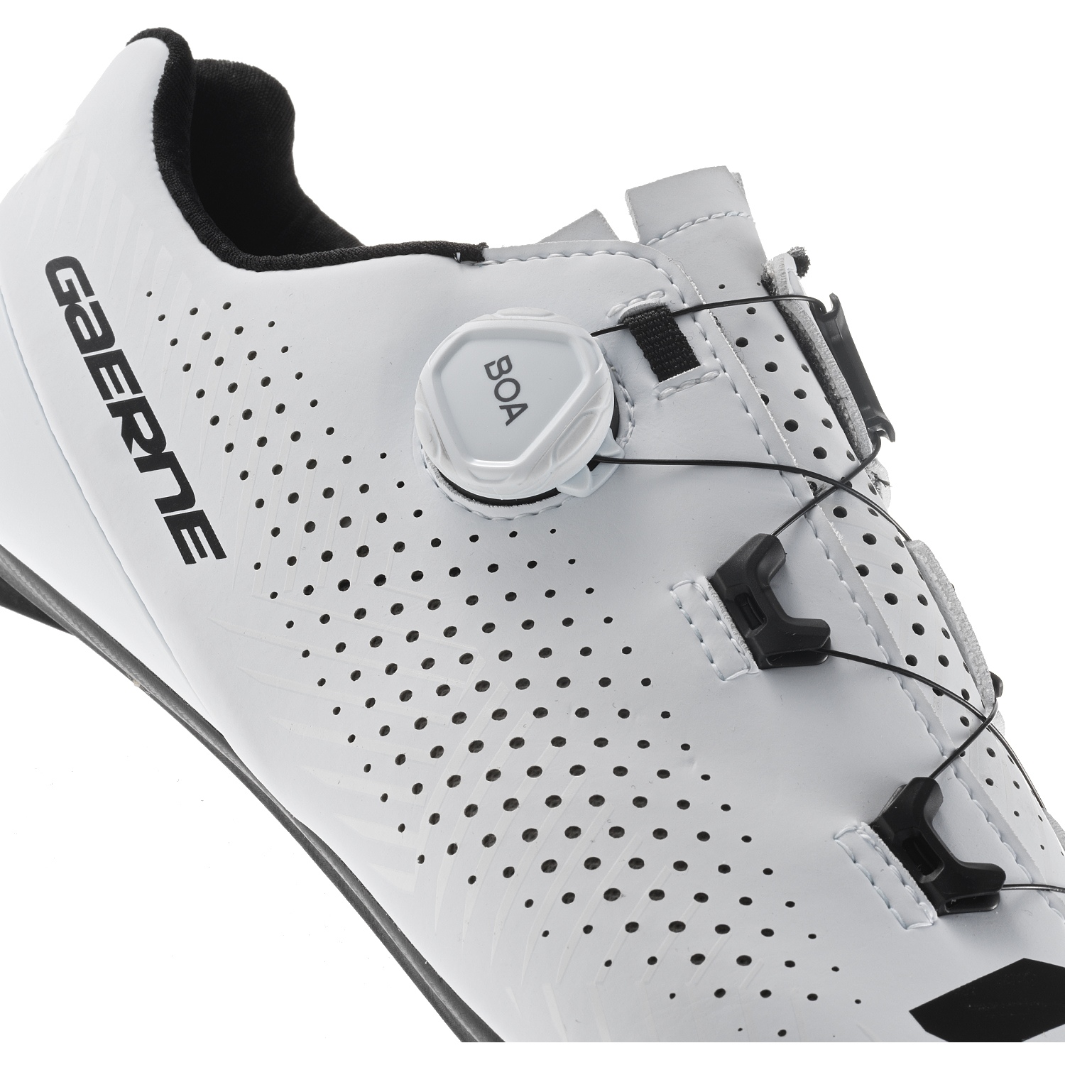 Chaussures Vélo Route Gaerne G-Speed Carbon – Blanc/rouge, 43, Automatiques, Neuves
