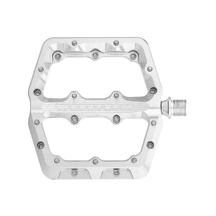 Wolf Tooth WAVEFORM Flat Pedals - Large - silver | BIKE24