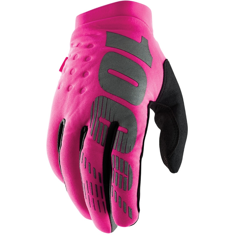 Produktbild von 100% Brisker Cold Weather Damen Softshell-Handschuh - neon pink/black