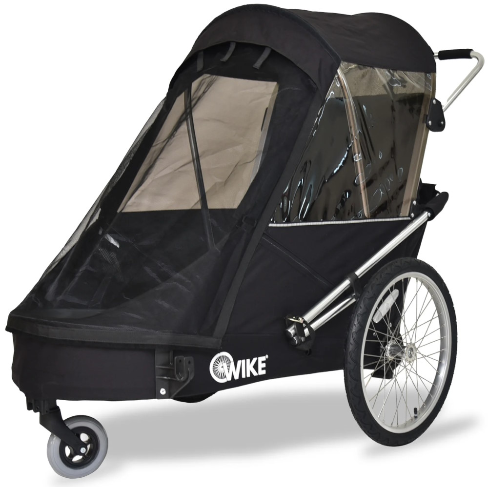 Wike Special Needs Fahrradanhnger - Inkl. Kinderwagen und Jogging-Set -  schwarz