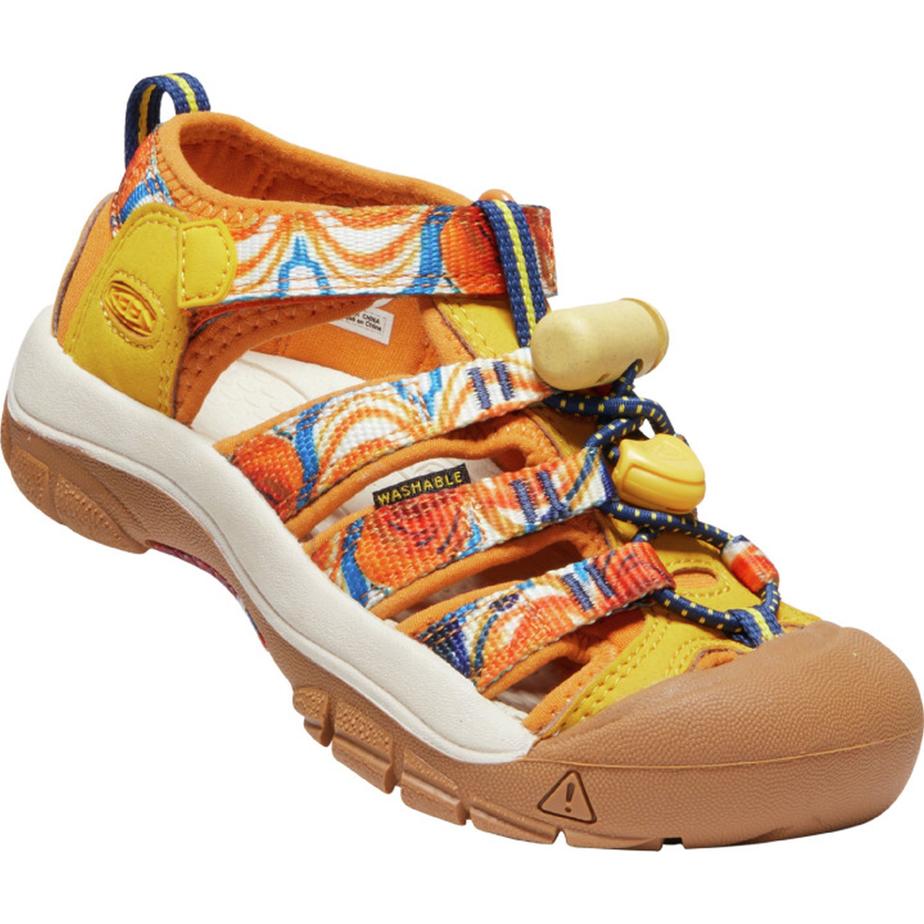 Image of KEEN Newport H2 Kids Sandals - Orange Peel / Yellow (Size 24-31)