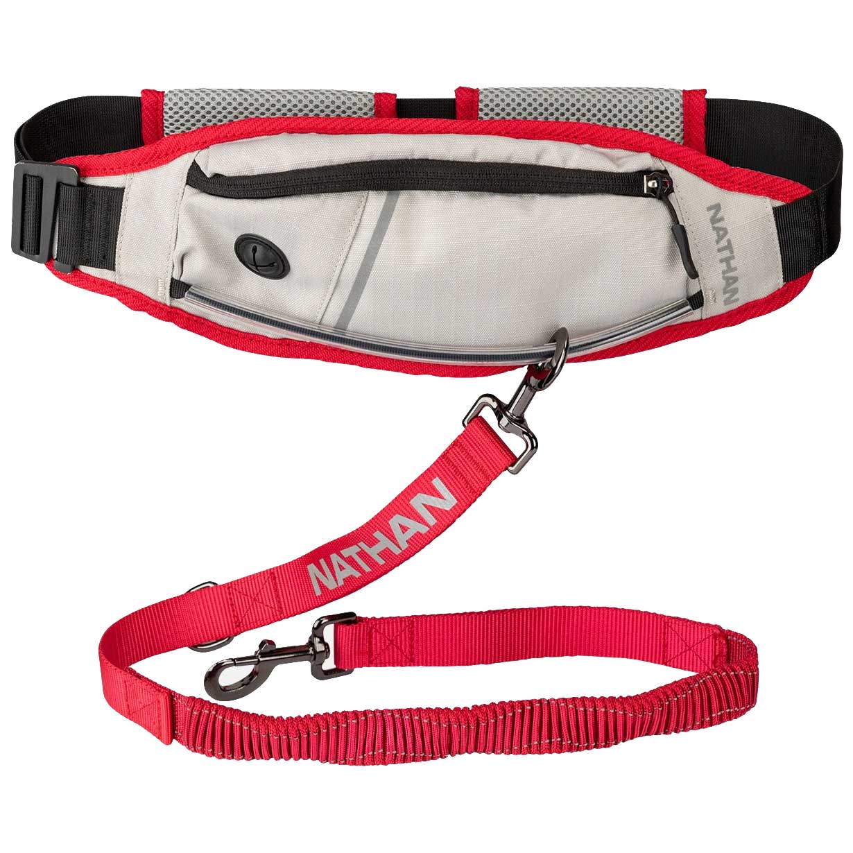 Picture of Nathan Sports K9 Runner&#039;s Waistbelt with Leash - Large - Vapor Blue/Lollipop
