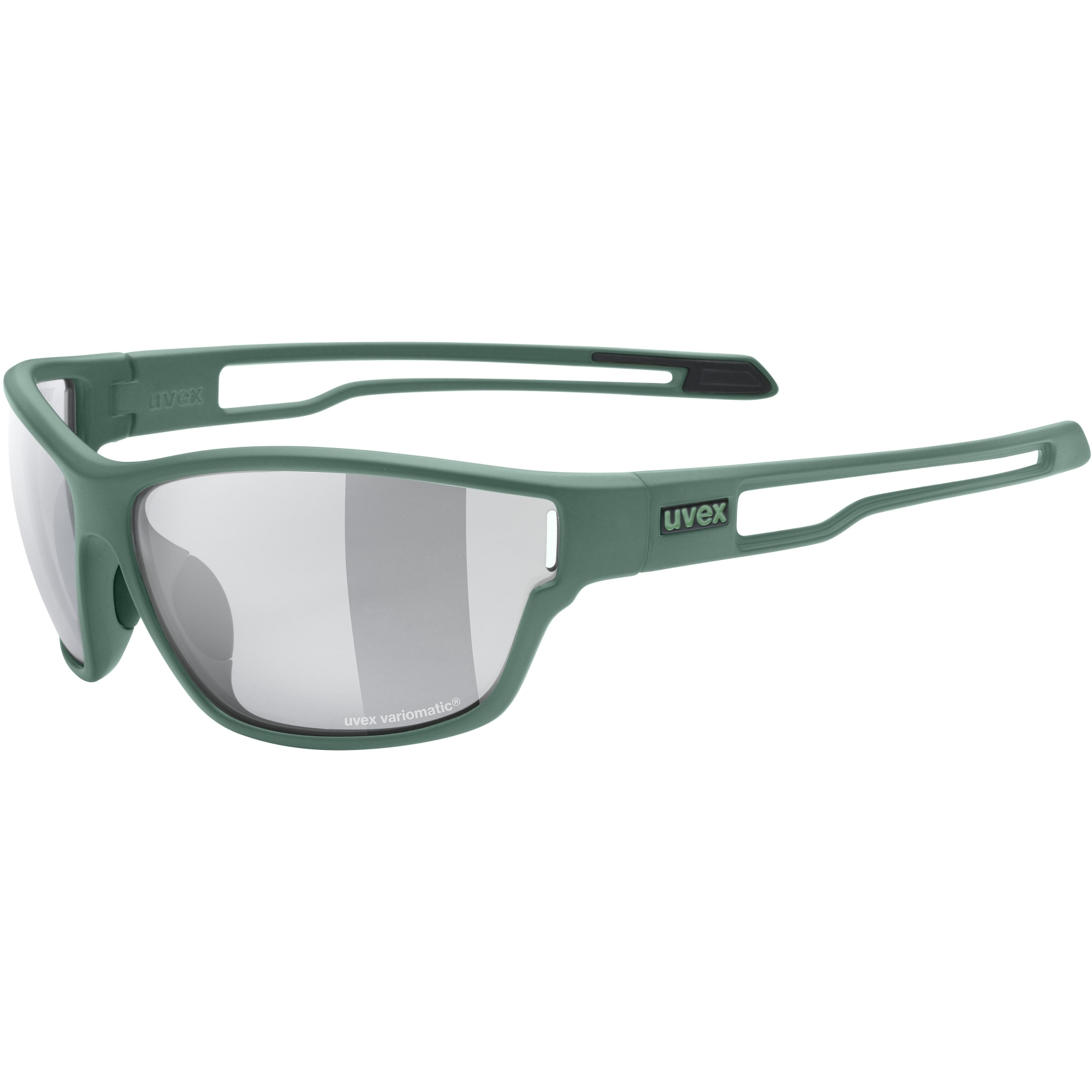 Picture of Uvex sportstyle 806 V Glasses - moss green mat/variomatic smoke