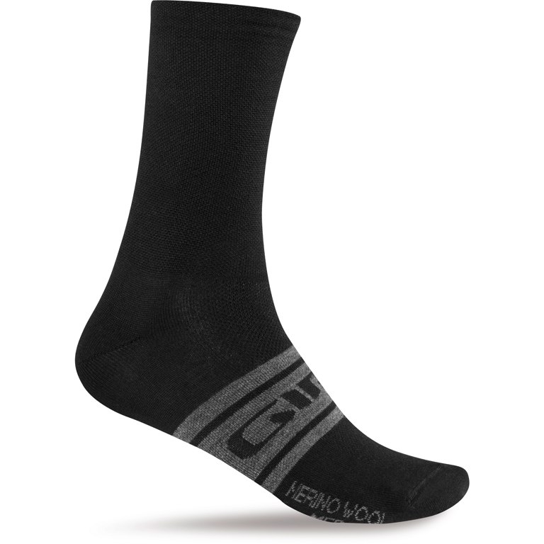 Image of Giro Seasonal Merino Wool Socks - black/charcoal clean