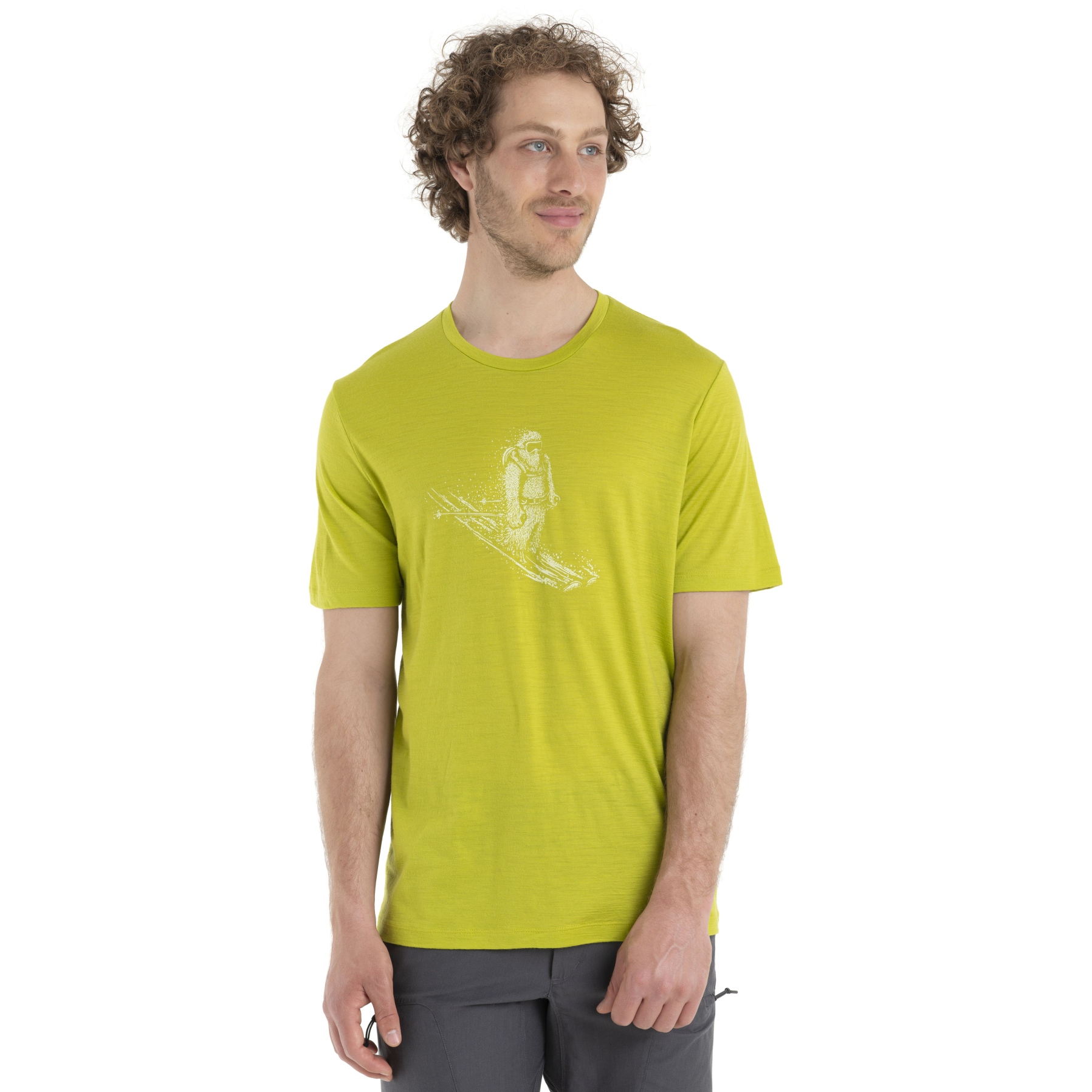 Image de Icebreaker T-Shirt Homme - Tech Lite II Skiing Yeti - Bio Lime
