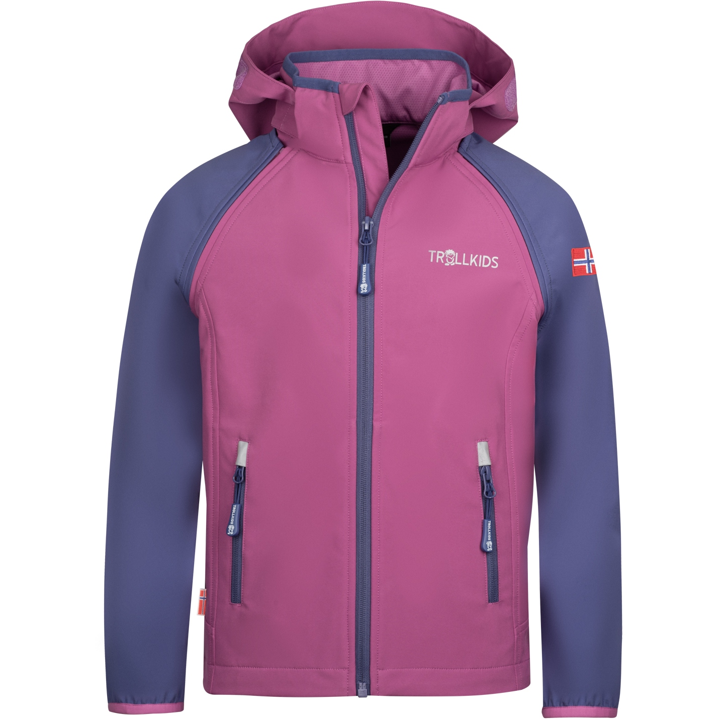 Picture of Trollkids Rondane XT Zip-Off Jacket Kids - mallow pink/violet blue