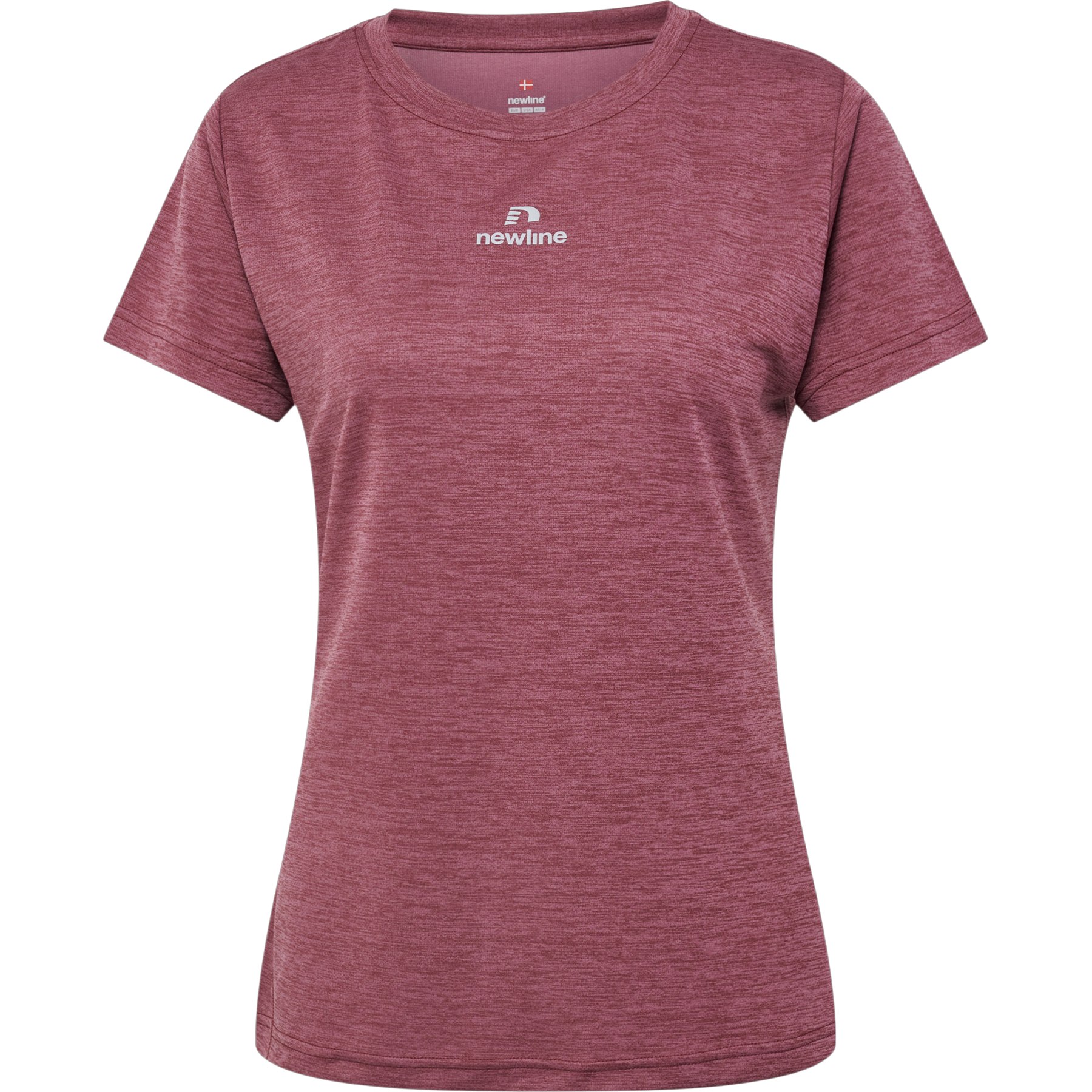Productfoto van Newline Pace Melange T-Shirt Dames - maroon melange