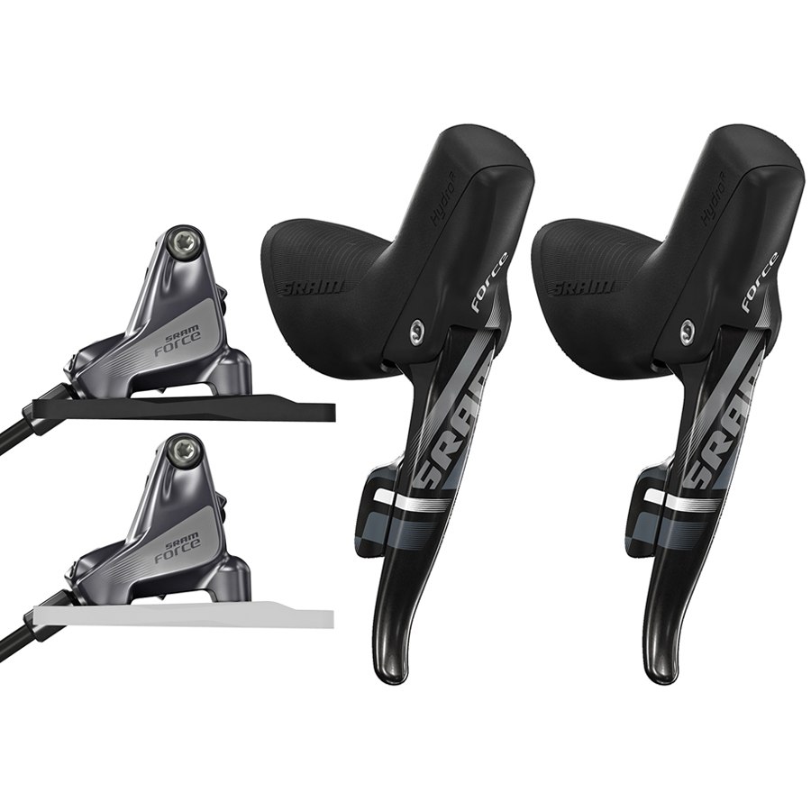 Picture of SRAM Force 22 DoubleTap Brake Lever, -Shifter + Hydraulic Disc Brakes - Flat Mount - left/right | Set 2x11-speed - black/grey