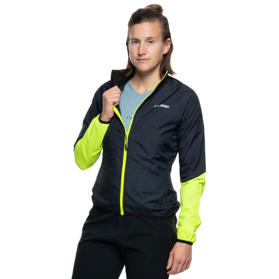 Produktbild von CUBE CMPT Windjacke Damen - black´n´yellow